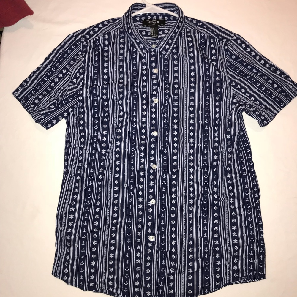Men’s Forever 21 Men Short Sleeve Button Down